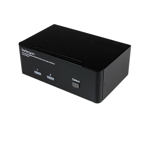 StarTech.com Dubbel USB DisplayPort KVM-switch med 2 portar, audio & USB 2.0-hubb
