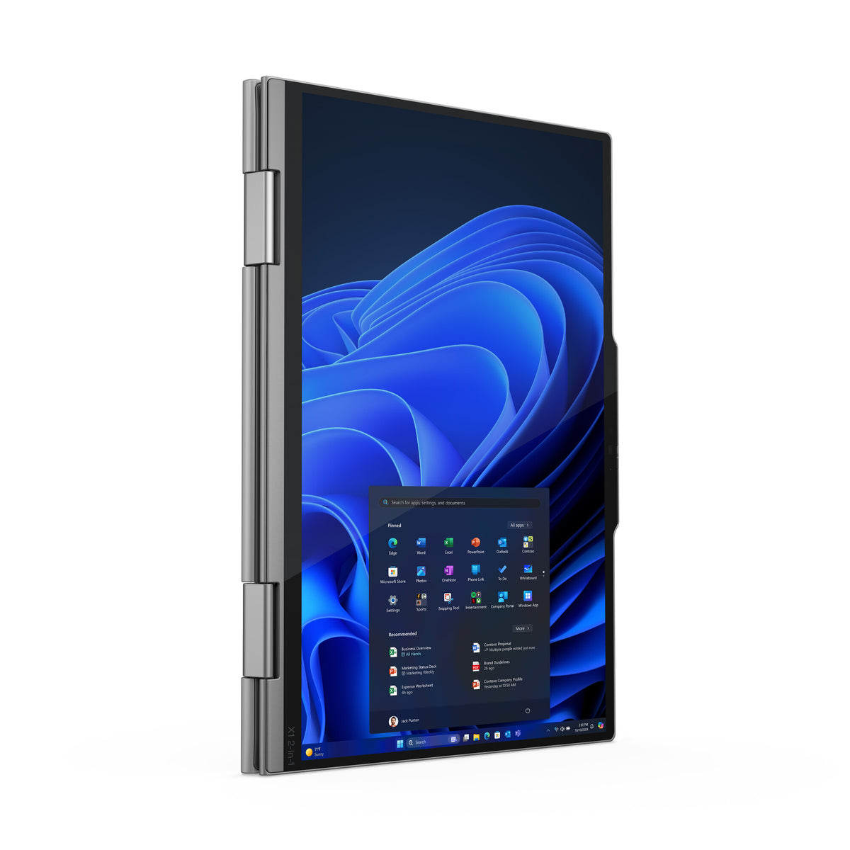 Lenovo ThinkPad X1 2-in-1 Gen 10 Aura Edition Intel Core Ultra 5 225U Hybrid (2-i-1) 35,6 cm (14") Pekskärm WUXGA 16 GB LPDDR5x-SDRAM 512 GB SSD Wi-Fi 6E (802.11ax) Windows 11 Pro Nordic Grå