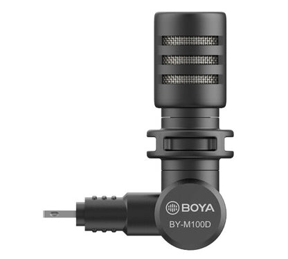 BOYA BY-M100D mikrofoner Svart Mikrofon till smartphone