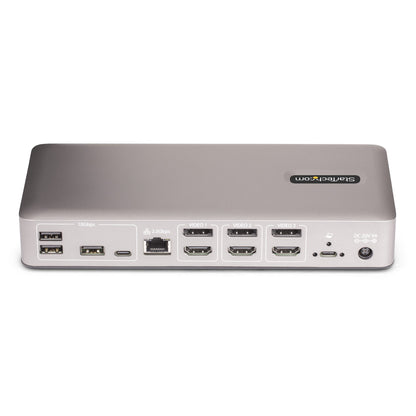 StarTech.com USB4-dockningsstation för tre bildskärmar, 4K 60 Hz HDMI eller DisplayPort, 100 W laddning av bärbar dator, 2,5 GbE, USB-C-dockningsstation för flera bildskärmar, drivrutinsfri
