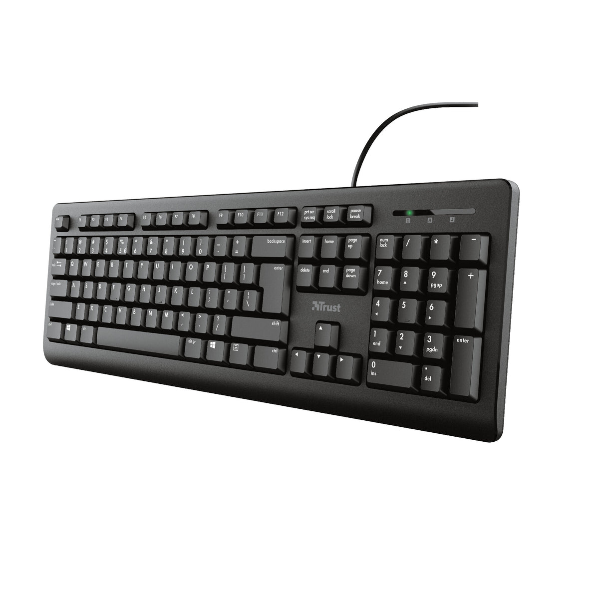 Trust TK-150 tangentbord Kontor USB QWERTZ tyska Svart
