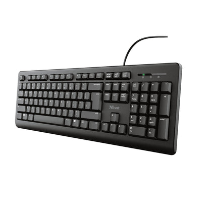 Trust TK-150 tangentbord Kontor USB QWERTZ tyska Svart