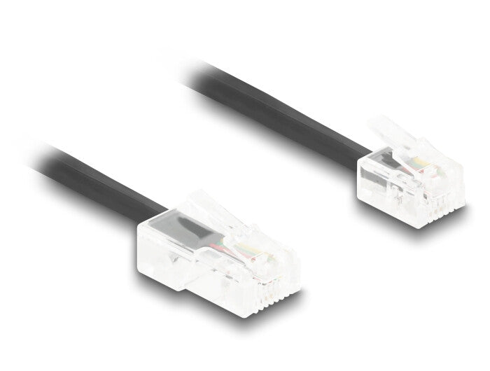 DeLOCK 88482 telefonkablar 10 m Svart