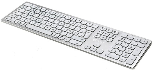 Voxicon DK-295B-WHT tangentbord Universal Bluetooth QWERTY Nordic Vit, Silver