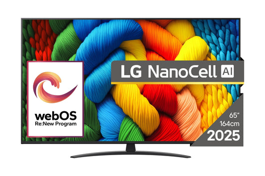 LG NanoCell AI 65NANO81A3A TV-apparat 165,1 cm (65") 4K Ultra HD Smart-TV Wi-Fi Svart