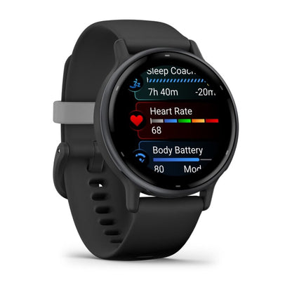 Garmin Vivoactive 5 3,05 cm (1.2") AMOLED 42 mm Digital 390 x 390 pixlar Pekskärm Svart Wi-Fi GPS