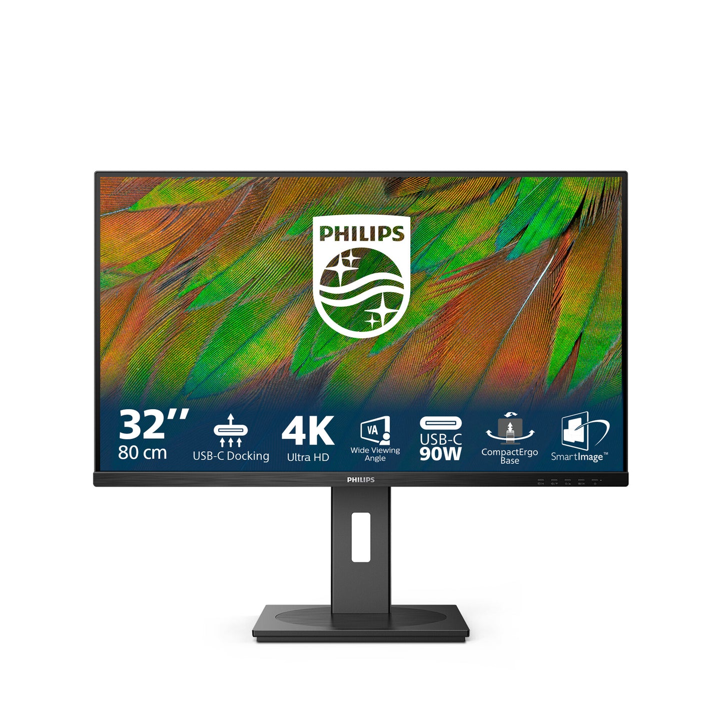 Philips 3000 series 32B1U3900/00 platta pc-skärmar 80 cm (31.5") 3840 x 2160 pixlar 4K Ultra HD LCD Svart