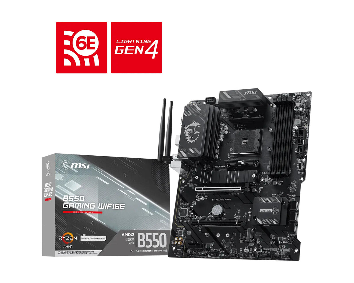 MSI B550 GAMING WIFI6E ATX Socket AM4 AMD B550