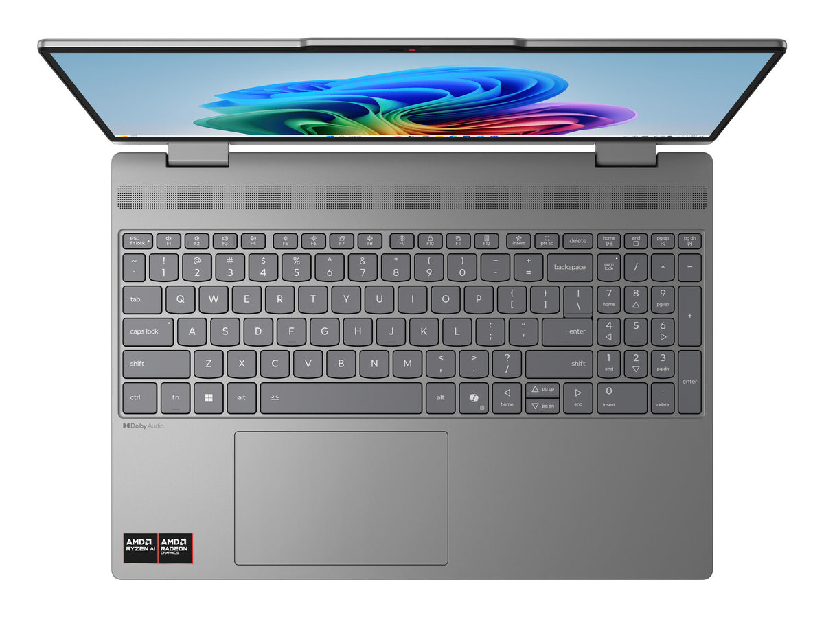 Lenovo IdeaPad 5 2-in-1 15AGP11 Copilot+ PC AMD Ryzen AI 5 430 Hybrid (2-i-1) 38,9 cm (15.3") Pekskärm WUXGA 16 GB DDR5-SDRAM 512 GB SSD Wi-Fi 7 (802.11be) Windows 11 Home tyska Grå