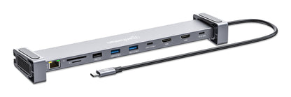 Manhattan 190398 dockningsstationer för bärbara datorer Kabel USB 3.2 Gen 1 (3.1 Gen 1) Type-C Grå