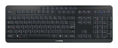 CHERRY Stream keyboard ultimate tangentbord Hem / Kontor USB + RF Wireless + Bluetooth AZERTY Fransk Svart