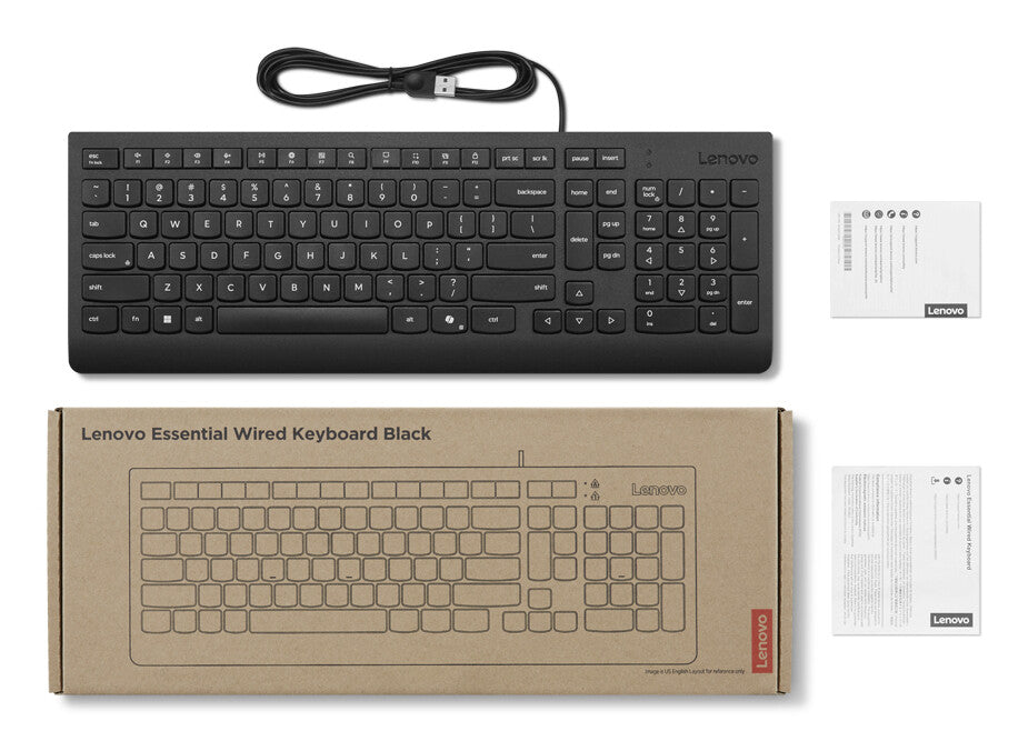 Lenovo 4Y41R64681 tangentbord Hem / Kontor USB Nordic Svart