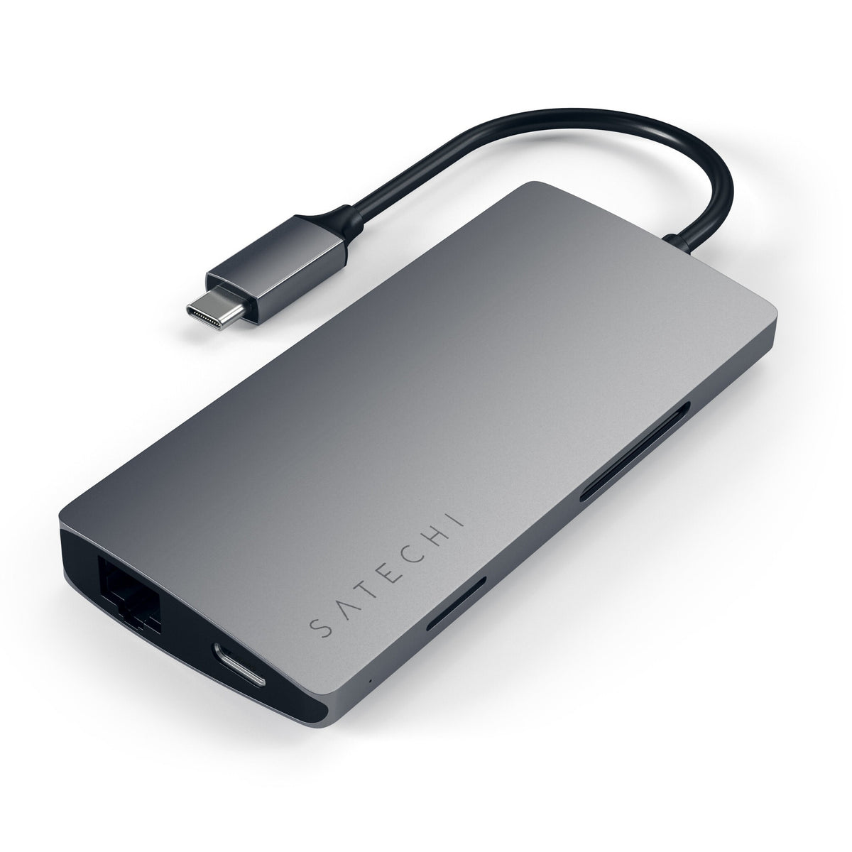 Satechi Multi-Port Adapter V2 Dock st. USB 3.2 Gen 1 (3.1 Gen 1) Type-C Grå