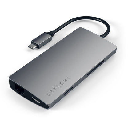 Satechi Multi-Port Adapter V2 Dock st. USB 3.2 Gen 1 (3.1 Gen 1) Type-C Grå