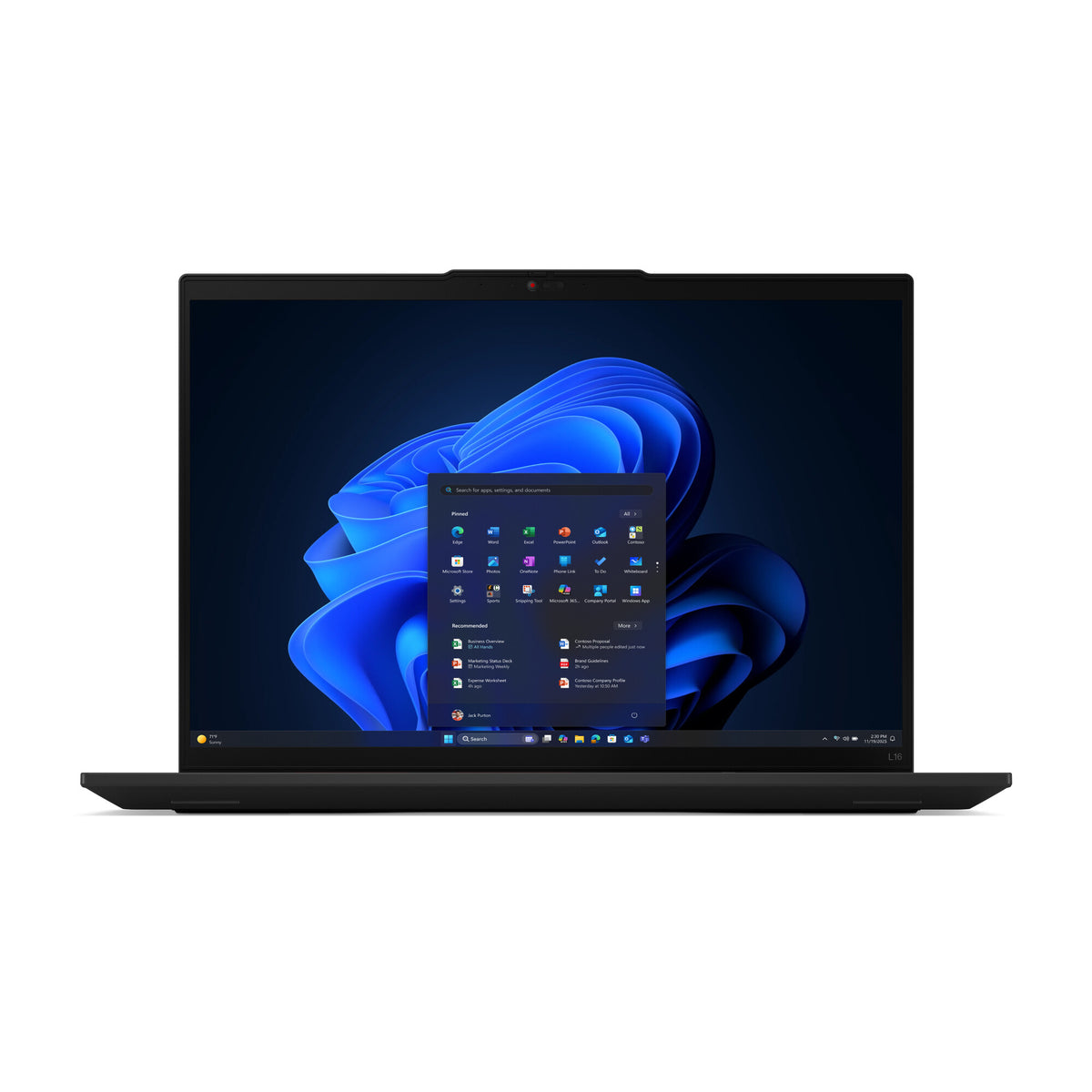 Lenovo ThinkPad L16 Gen 2 (AMD) AMD Ryzen™ 7 250 Bärbar dator 40,6 cm (16") WUXGA 16 GB DDR5-SDRAM 512 GB SSD Wi-Fi 7 (802.11be) Windows 11 Pro tyska Svart