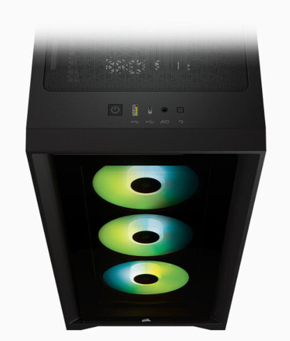 Corsair iCUE 4000X RGB Midi Tower Svart