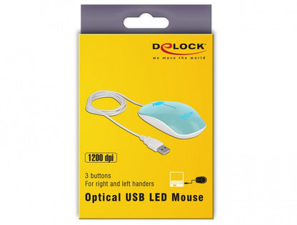 DeLOCK 12538 datormöss Kontor Ambidextrous USB Type-A Optisk 1200 DPI