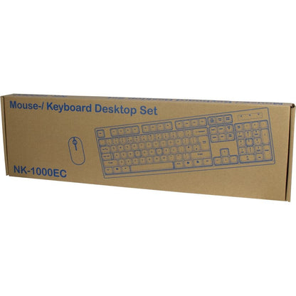 Inter-Tech NK-1000EC tangentbord Mus inkluderad Kontor USB QWERTY Engelsk Svart