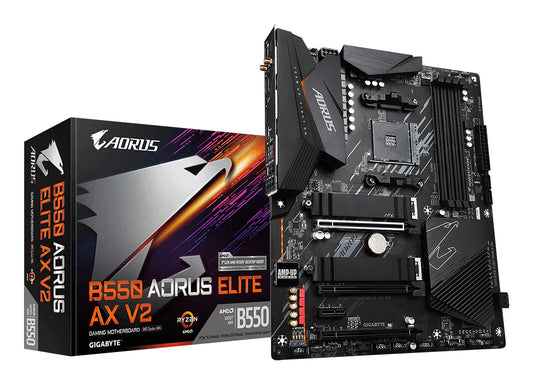 GIGABYTE B550 AORUS ELITE AX V2 moderkort AMD B550 Uttag AM4 ATX