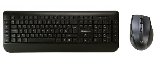 Voxicon 270WL tangentbord Mus inkluderad RF Trådlös QWERTY Nordic Svart