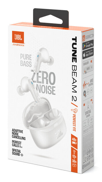 JBL Tune Beam 2 Headset Trådlös I öra Samtal/musik Bluetooth Vit