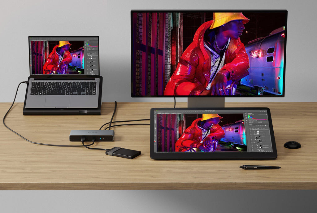 Targus HDTB4D-EU dockningsstationer för bärbara datorer Dockning Thunderbolt 4 Grå