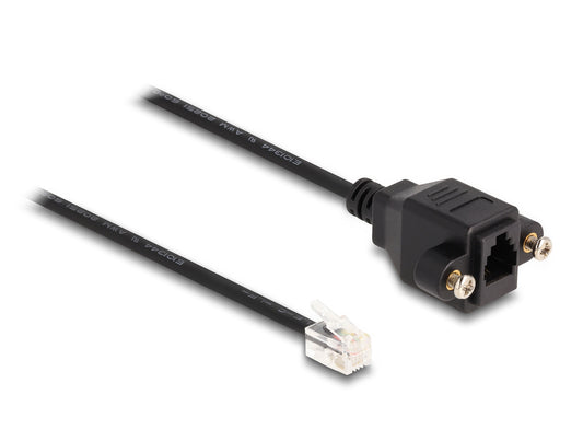 DeLOCK 87956 telefonkablar 0,3 m Svart