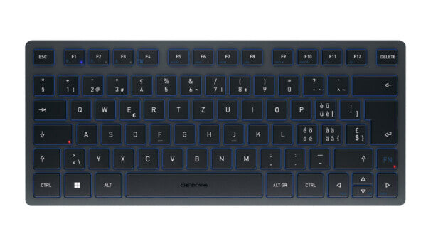 CHERRY KW 7100 MINI BT tangentbord Universal Bluetooth QWERTZ schweizisk Blå