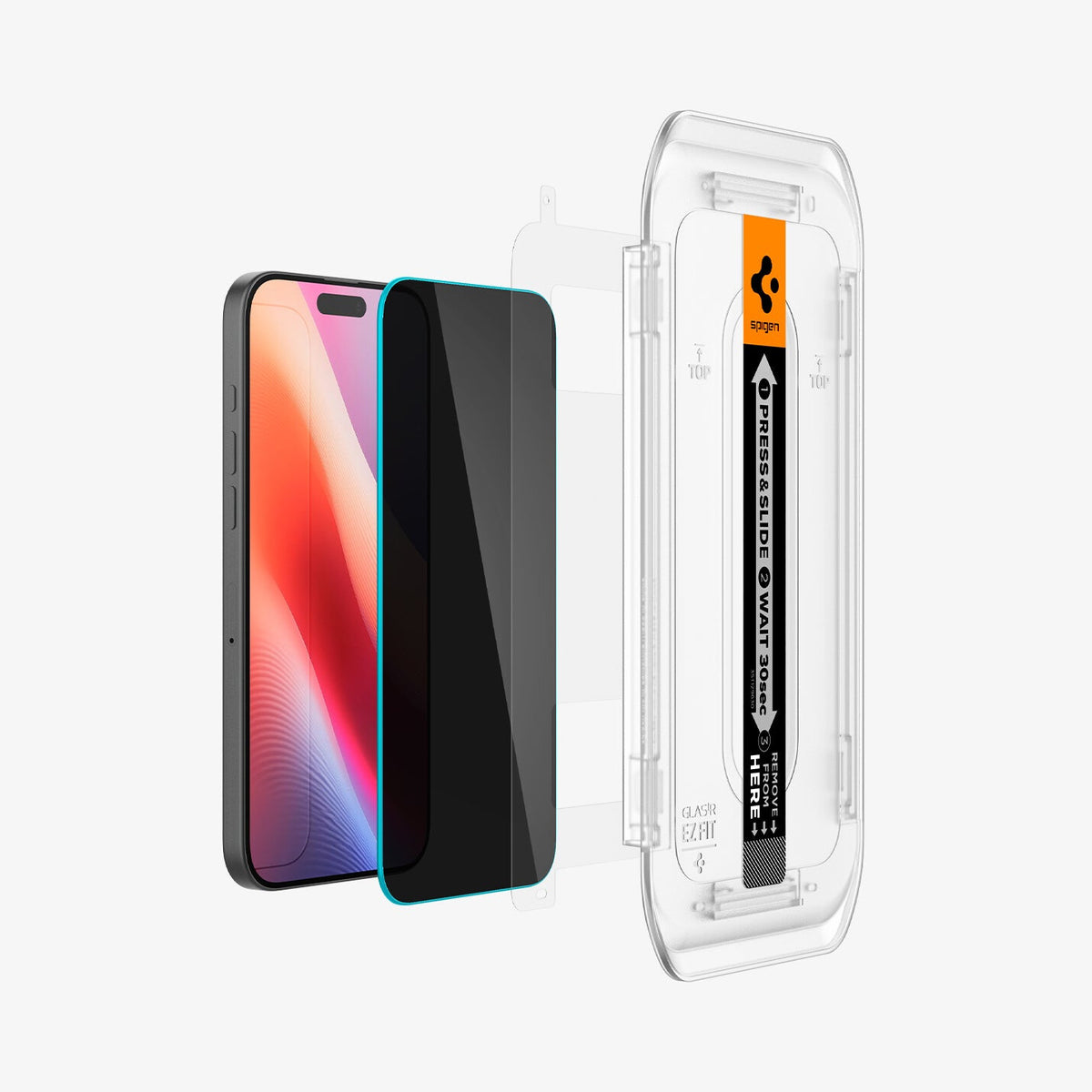 Spigen GLAS.tR EZ Fit | Privacy Genomskinligt skärmskydd Apple 2 styck