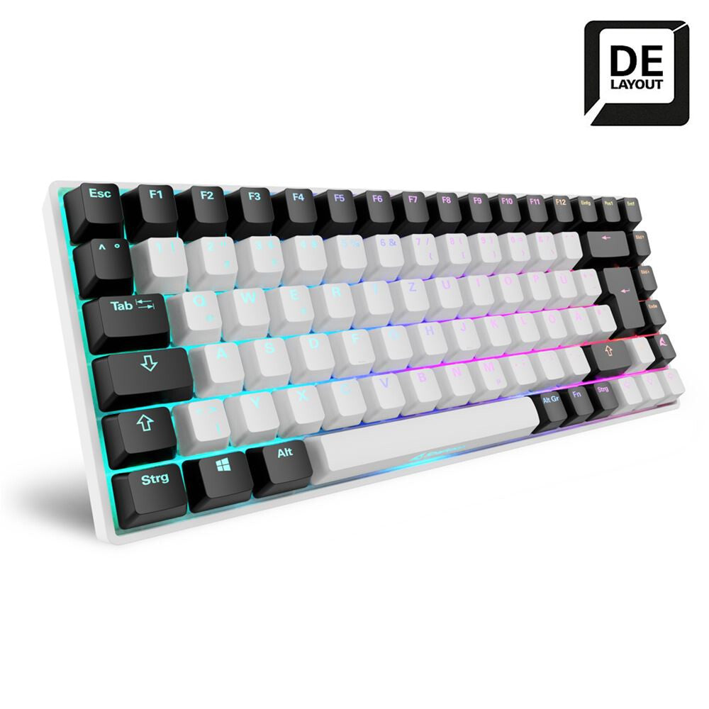 Sharkoon SKILLER SGK50 S3 tangentbord Spela USB QWERTZ tyska Vit