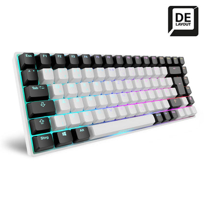 Sharkoon SKILLER SGK50 S3 tangentbord Spela USB QWERTZ tyska Vit
