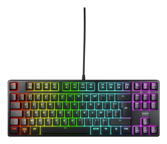 CHERRY K4V2 TKL tangentbord Spela USB AZERTY Fransk Svart