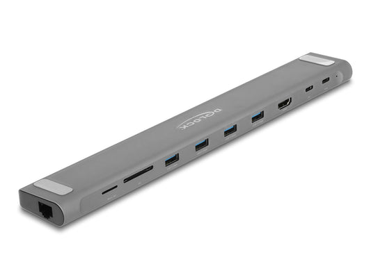 DeLOCK 87895 dockningsstationer för bärbara datorer Kabel USB 3.2 Gen 1 (3.1 Gen 1) Type-C Svart, Grå