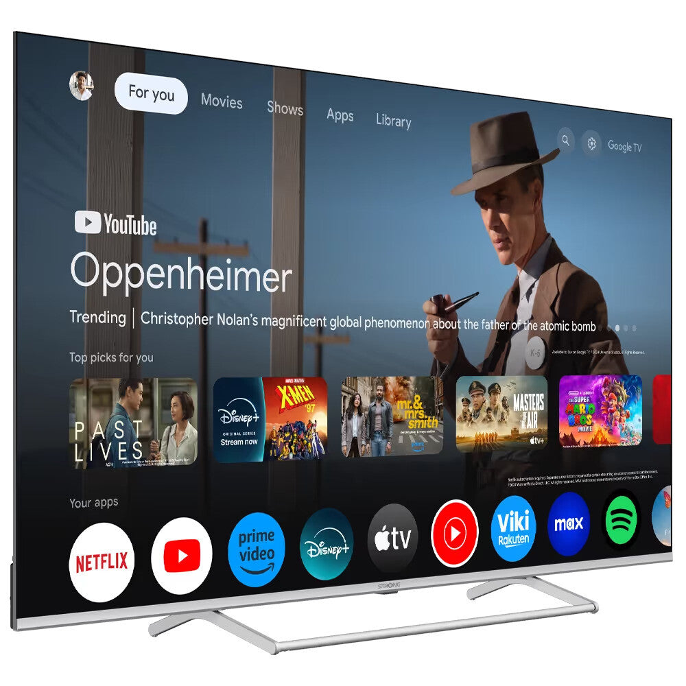 Strong SRT65UG8773C TV-apparat 165,1 cm (65") 4K Ultra HD Smart-TV Wi-Fi Metallisk, Silver 400 cd/m²