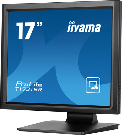iiyama ProLite T1731SR-B1S platta pc-skärmar 43,2 cm (17") 1280 x 1024 pixlar SXGA LCD Pekskärm Svart