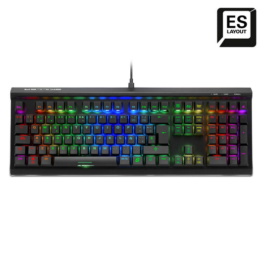 Sharkoon SKILLER SGK60 tangentbord Spela USB QWERTY Spansk Svart