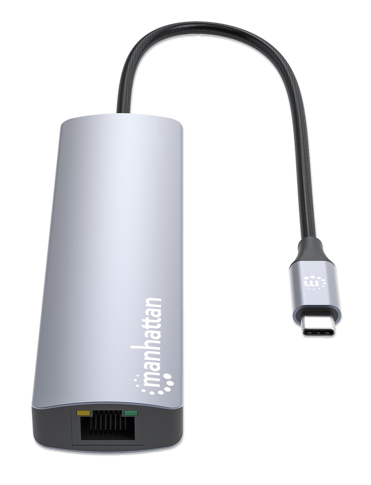 Manhattan 153959 dockningsstationer för bärbara datorer Kabel USB 3.2 Gen 1 (3.1 Gen 1) Type-C Silver
