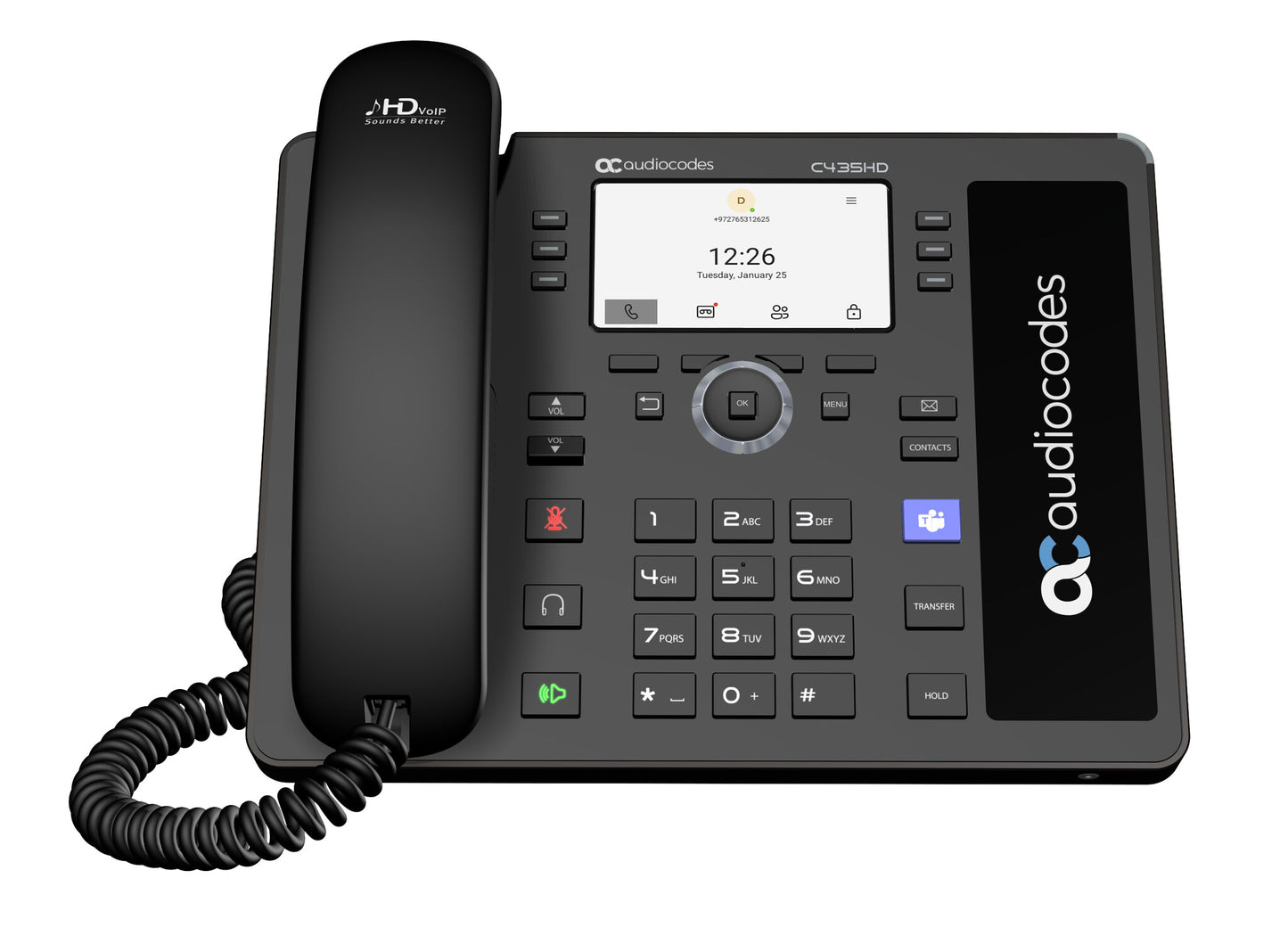 AudioCodes C435HD IP-telefoner Svart LCD