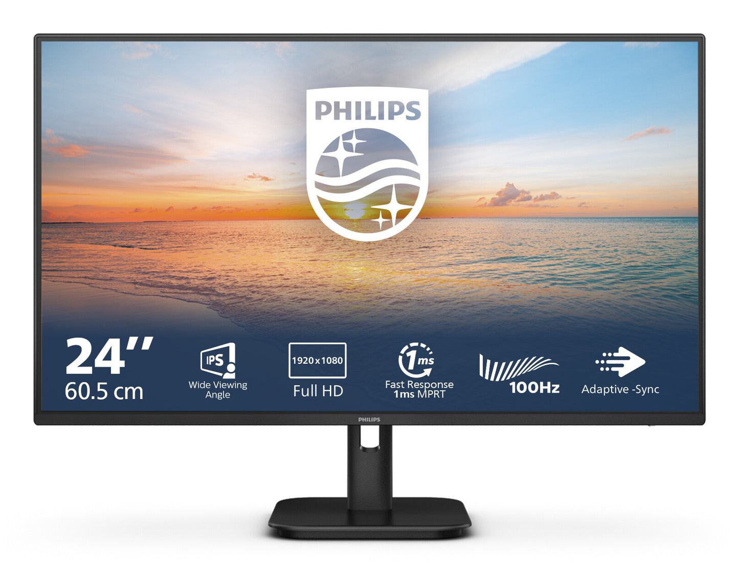 Philips 1000 series 24E1N1100A/00 platta pc-skärmar 60,5 cm (23.8") 1920 x 1080 pixlar Full HD LCD Svart