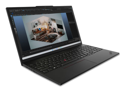 Lenovo ThinkPad P16s Gen 3 (Intel) Intel Core Ultra 7 155H Mobil arbetsstation 40,6 cm (16") WUXGA 32 GB DDR5-SDRAM 1 TB SSD Wi-Fi 6E (802.11ax) Windows 11 Pro tyska Svart
