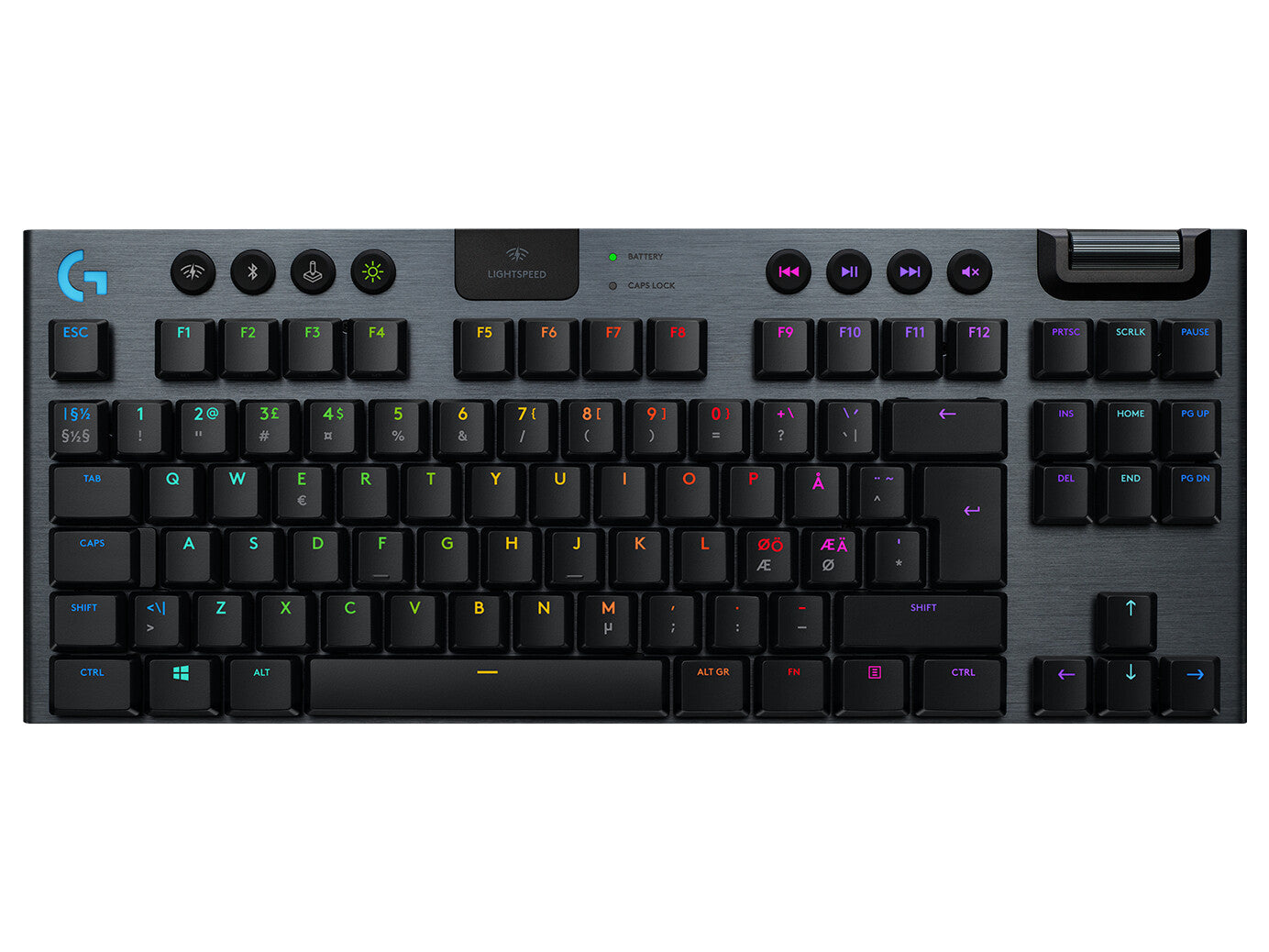 Logitech G 920-009500 tangentbord Spela Trådlös RF + Bluetooth QWERTY Nordic Kol