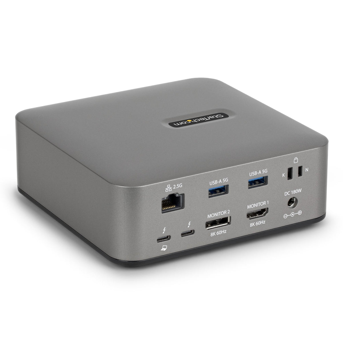 StarTech.com Thunderbolt 5-dockningsstation, DP/HDMI, dockningsstation för tre bildskärmar upp till 4K 144 Hz eller Dual 8K 60 Hz, 5x USB-portar, 140 W laddning för bärbar dator