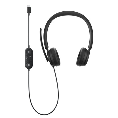 Microsoft Modern USB-C Headset Kabel Huvudband Kontor/callcenter USB Type-C Svart