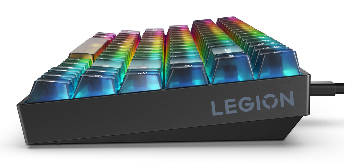 Lenovo Legion K510 Mini Pro tangentbord Spela USB Engelska (USA) Svart, Transparent