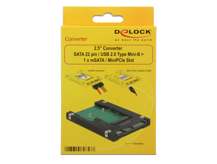 DeLOCK 62853 nätverkskort/adapters Intern SATA, USB 2.0