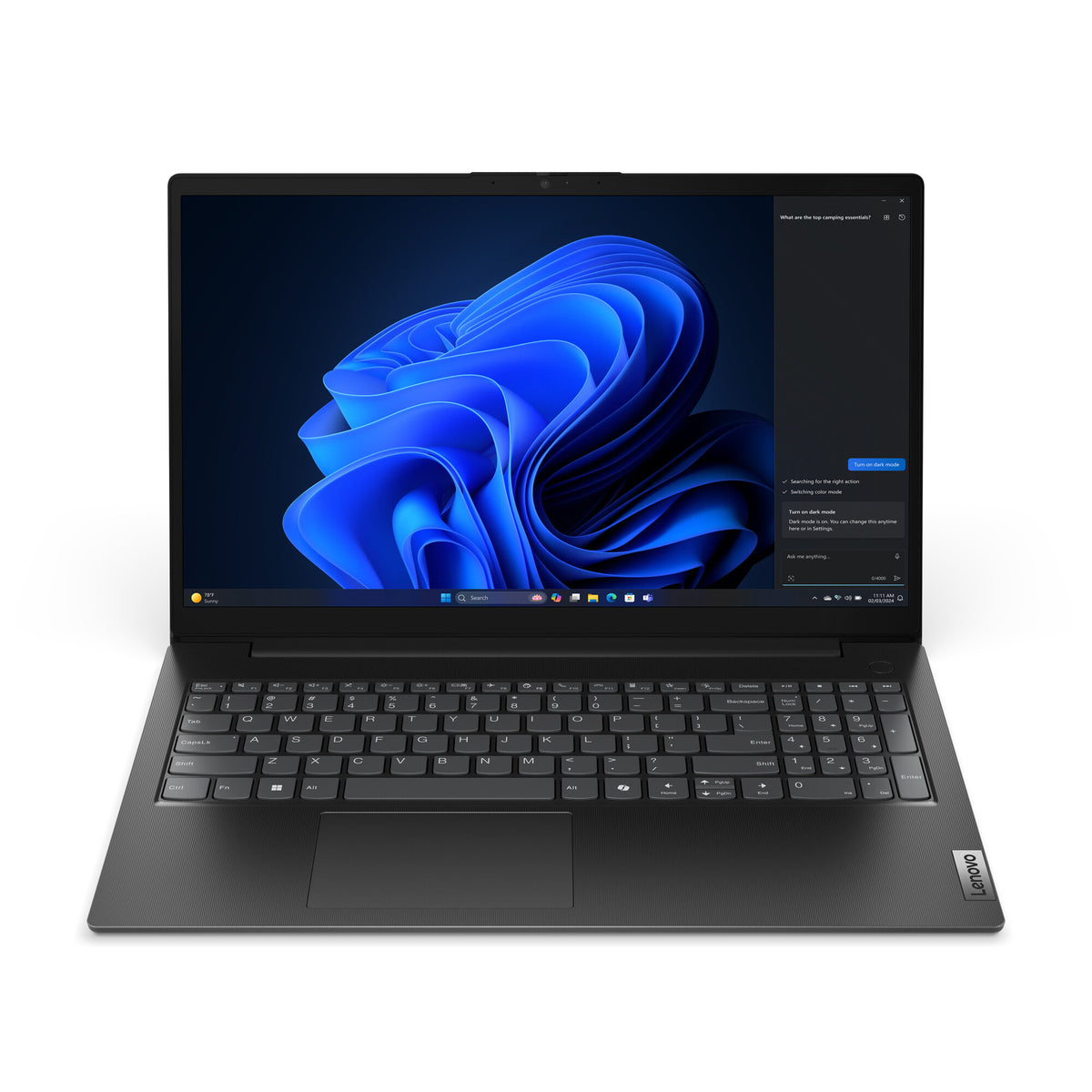 Lenovo V15 G5 IRL Intel® Core™ i5 i5-13420H Bärbar dator 39,6 cm (15.6") Full HD 8 GB DDR5-SDRAM 256 GB SSD Wi-Fi 6 (802.11ax) Windows 11 Pro tyska Svart