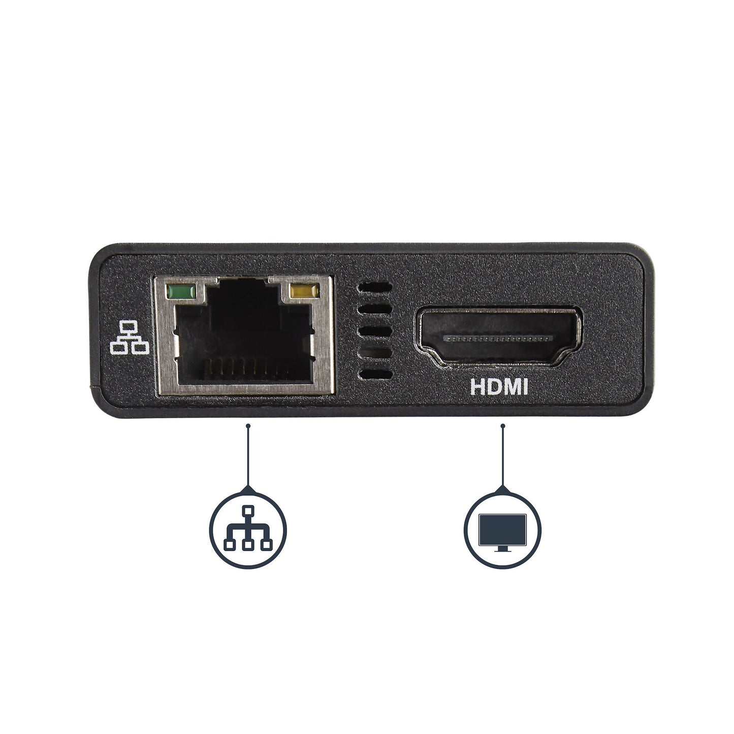 StarTech.com USB-C-multiportadapter med 4K HDMI - 2 USB-A-portar - 60 W PD - Svart