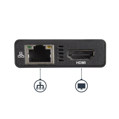 StarTech.com USB-C-multiportadapter med 4K HDMI - 2 USB-A-portar - 60 W PD - Svart