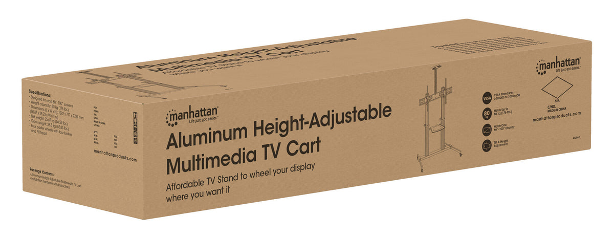 Manhattan 462563 tv-fäste 2,54 m (100") Svart, Silver