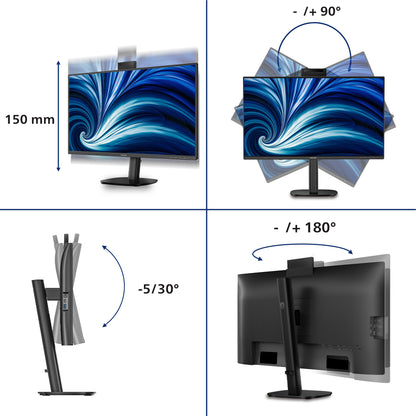 Philips 27B2N3500JH platta pc-skärmar 68,6 cm (27") 2560 x 1440 pixlar Quad HD LCD Svart